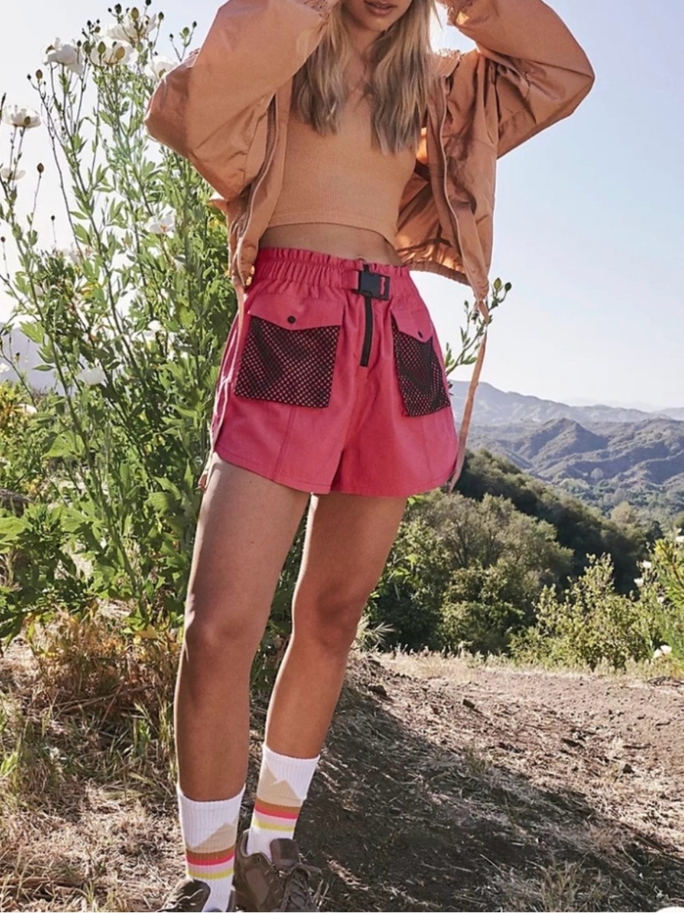 Free People Movement Adventure Shorts in Lovestruck Pink/Rose Size XS